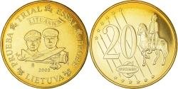 World Coins - Lithuania, Fantasy euro patterns, 20 Euro Cent, 2003, , Bi-Metallic
