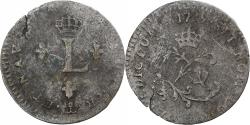 World Coins - France, Louis XV, Double Sol, 1739, Dijon, Billon,