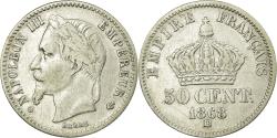 World Coins - Coin, France, Napoleon III, Napoléon III, 50 Centimes, 1868, Strasbourg