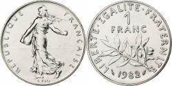 World Coins - France, Franc, Semeuse, 1982, Monnaie de Paris, série FDC, Nickel,