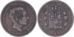 World Coins - Coin, Spain, 5 Centimos, 1878