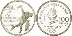 World Coins - Coin, France, Patinage de vitesse, 100 Francs, 1990, BE, , Silver