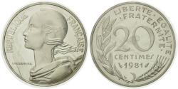 World Coins - Coin, France, 20 Centimes, 1981, Paris, , Silver, KM:P693