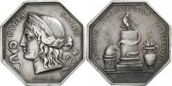 World Coins - France, Token, Société Pharmaceutique de Paris, 1796, Silver, Barre,