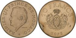 World Coins - Monaco, Rainier III, 10 Francs, 1975, MDP, série FDC, Copper-Nickel-Aluminum