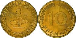 World Coins - Coin, GERMANY - FEDERAL REPUBLIC, 10 Pfennig, 1950, Hambourg, , Brass
