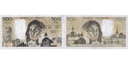 World Coins - France, 500 Francs, Pascal, 1981, M.144, EF(40-45), Fayette:71.25