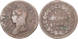 World Coins - Coin, France, Dupré, Decime, AN 8, Metz, , Copper, Gadoury:187a