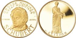 World Coins - France, Medal, Musique, Franz Schubert, 1991, Proof, , Vermeil