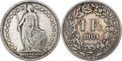 World Coins - Switzerland, Franc, Helvetia, 1901, Bern, Silver, , KM:29a