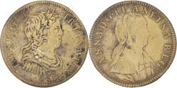 World Coins - France, Token, Louis XIV, Anne d'Autriche, Régence, History, , Brass