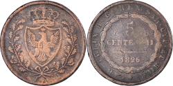 World Coins - Coin, ITALIAN STATES, SARDINIA, Carlo Felice, 5 Centesimi, 1826, Genoa