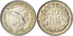 World Coins - Netherlands, Wilhelmina I, 10 Cents, 1938, Utrecht, Silver, , KM:163