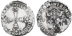 World Coins - Coin, France, Henri III, 1/8 Ecu, 1583, , Billon, Gadoury:485