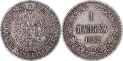 World Coins - Coin, Finland, Alexander III, Markka, 1892, Helsinki, , Silver, KM:3.2