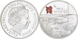 World Coins - Great Britain, 5 Pounds, RHOSSILI BAY, 2010, British Royal Mint, Silver,