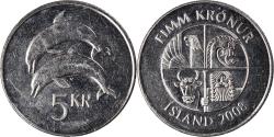 World Coins - Coin, Iceland, 5 Kronur, 2008