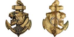 World Coins - France, 23ème Régiment d'Infanterie de Marine, Military, Broche, Very Good