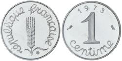 World Coins - France, 1 Centime, Épi, 1973, MDP, Piéfort, Stainless Steel,
