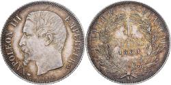 World Coins - France, Napoleon III, Franc, 1860, Paris, Main, Silver, , Gadoury:460