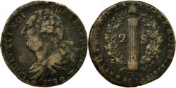 World Coins - Coin, France, 2 sols françois, 2 Sols, 1792, Lille, , Bronze