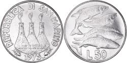 World Coins - Coin, San Marino, 50 Lire, 1975, Rome, , Steel, KM:45