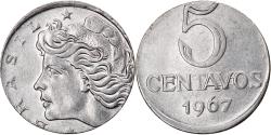 World Coins - Coin, Brazil, 5 Centavos, 1967, planchet error, , Stainless Steel