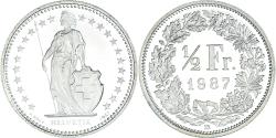 World Coins - Coin, Switzerland, 1/2 Franc, 1987, Bern, , Copper-nickel, KM:23a.3
