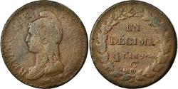 World Coins - Coin, France, Dupré, Decime, 1800, Geneva, , Bronze, KM:644.6