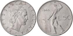 World Coins - Italy, 50 Lire, 1963, Rome, Stainless Steel, , KM:95.1