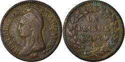 World Coins - Coin, France, Dupré, Decime, AN 7, Paris, rooster / cornucopia,