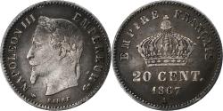 World Coins - France, Napoleon III, 20 Centimes, 1867, Paris, Silver, , Gadoury:309