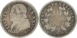 World Coins - Coin, ITALIAN STATES, PAPAL STATES, Pius IX, 10 Soldi, 50 Centesimi, 1869, Roma