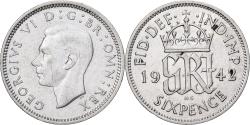 World Coins - Great Britain, George VI, 6 Pence, 1942, Copper-nickel, , KM:862