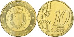 World Coins - Malta, 10 Euro Cent, 2008, Paris, , Brass, KM:128