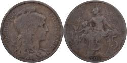 World Coins - France, 5 Centimes, Daniel-Dupuis, 1904, Paris, Bronze, , Gadoury:165