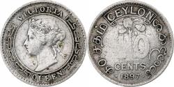 World Coins - Ceylon, Victoria, 10 Cents, 1897, London, Silver, , KM:94