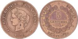World Coins - Coin, France, Cérès, 5 Centimes, 1879, Paris, ancre, , Bronze