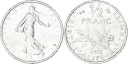World Coins - Coin, France, 1/2 Franc, 1965