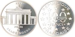 World Coins - Coin, France, Brandenburg Gate, 100 Francs-15 Ecus, 1993, Proof,