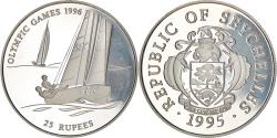 World Coins - Coin, Seychelles, Olympic Games 1996, 25 Rupees, 1995, BE, , Silver