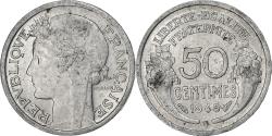 World Coins - France, 50 Centimes, Morlon, 1945, Beaumont - Le Roger, Aluminum,