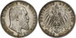 World Coins - German States, WURTTEMBERG, Wilhelm II, 3 Mark, 1908, Freudenstadt, Silver