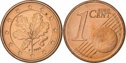World Coins - Germany, Euro Cent, 2002, Stuttgart, Copper Plated Steel,