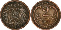 World Coins - Coin, Austria, Franz Joseph I, 2 Heller, 1911, , Bronze, KM:2801