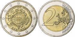 World Coins - Germany, 2 Euro, 10 Years of Euros Cash, 2012, Karlsruhe, Bimetallic,