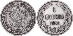 World Coins - Coin, Finland, Alexander III, Markka, 1892, Helsinki, , Silver, KM:3.2