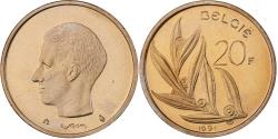 World Coins - Coin, Belgium, Baudouin I, 20 Frank, 1991, Brussels, série FDC,
