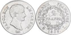 World Coins - France, Napoleon I, 2 Francs, 1806, Bayonne, tête nue, Silver,