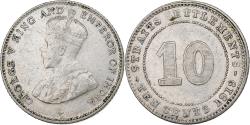 World Coins - Straits Settlements, George V, 10 Cents, 1919, Bombay, Billon, , KM:29a